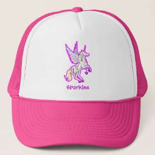 Rearing Unicorn Guardian Angel Trucker Hat