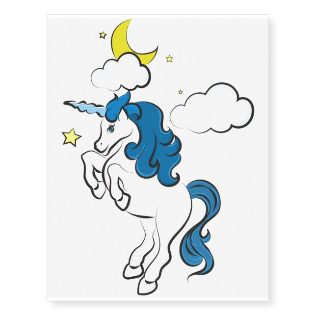 REARING UNICORN TEMPORARY TATTOO (Front)