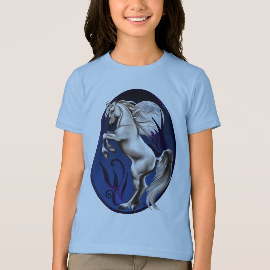 Rearing White Horse Oval Shirt