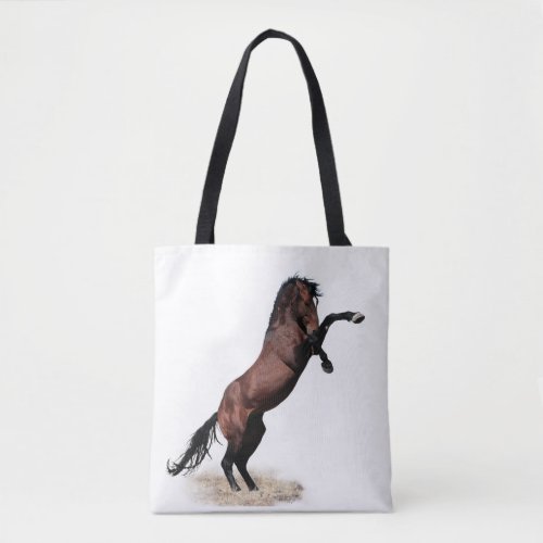 Rearing Wild Stallion Tote Bag 