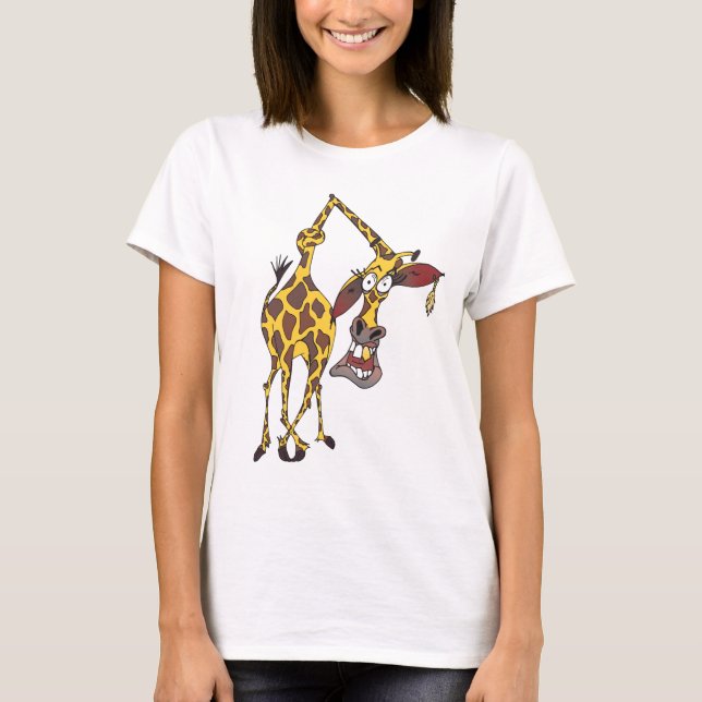 Reason: funny giraffe with earring and gold tooth T-Shirt (Front)