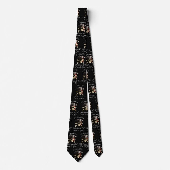 Reason The Rum Is Gone Pirate Skull Neck Tie (Front)