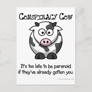 Reason to be paranoid postcard