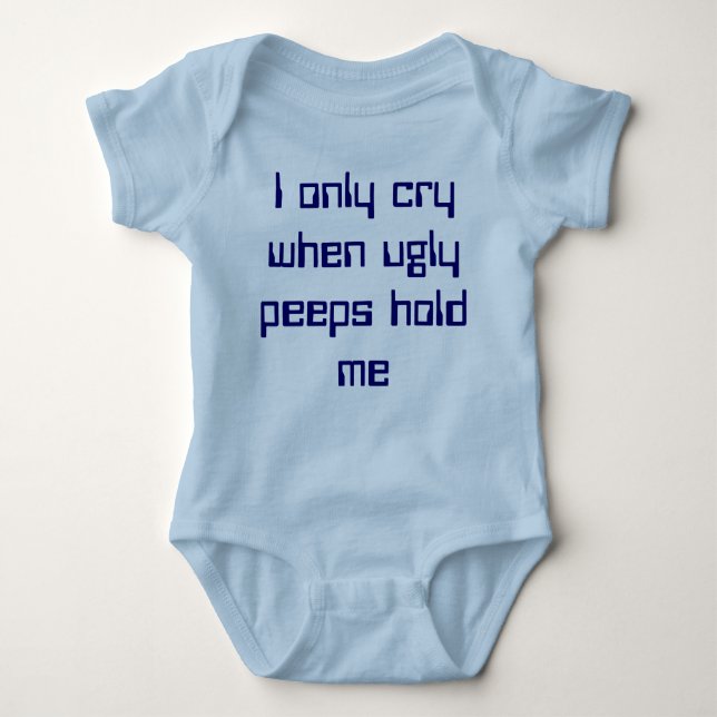 Reason to cry creeper. baby bodysuit (Front)