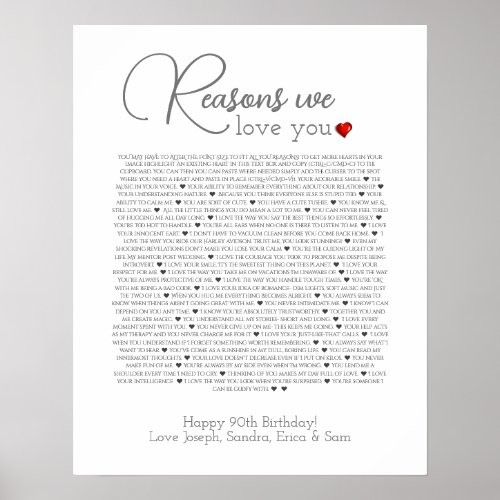reason we love you poster