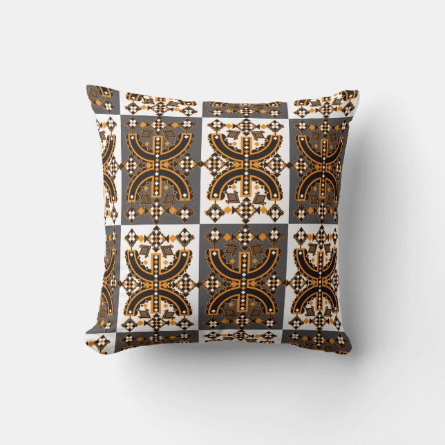 Reasons for the Kabyle Amazigh pottery Throw Pillow (Front)