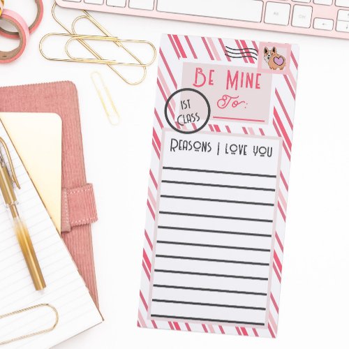 Reasons I love You Cute Valentines Day Magnetic Notepad