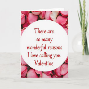 Reasons I Love You Valentine Card