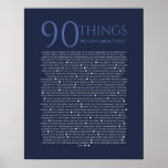 reasons or  things we love you poster<br><div class="desc">This is a DO IT YOURSELF XX Reasons why we love you. roses reasons we love you,  editable 50 Reasons,  60th birthday,  editable,  80th birthday,  memories,  love you,  mom,  You can edit the main body text. Designed by The Arty Apples Limited</div>