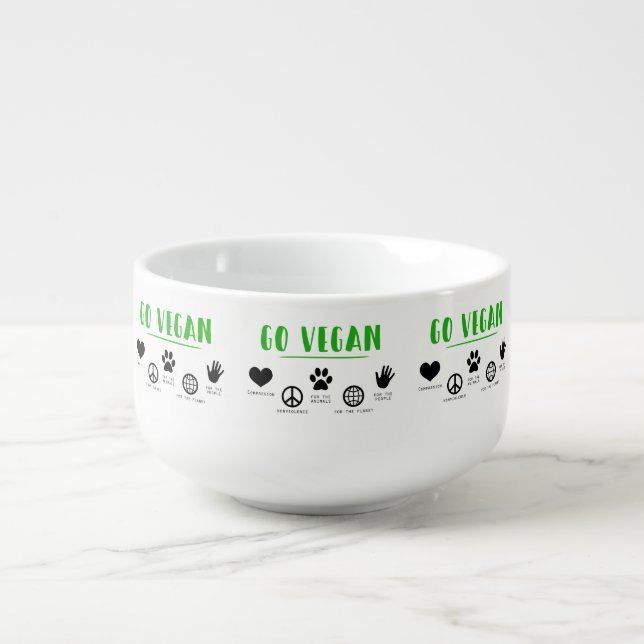 Reasons to go Vegan Soup Mug (Front)