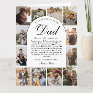 Reasons We Love You Dad Photo Collage Father's Day Card