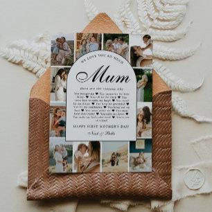 Reasons We Love You Mom Photo Collage Mother's Day Card