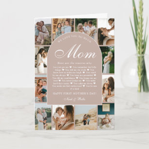Reasons We Love You Mom Photo Collage Mother's Day Card