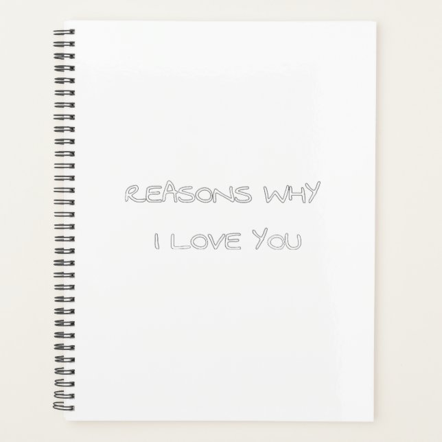 Reasons Why I Love You Notebook (Front)
