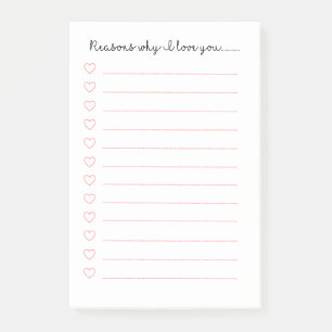 Reasons why I love you............... Post-it Not Notes