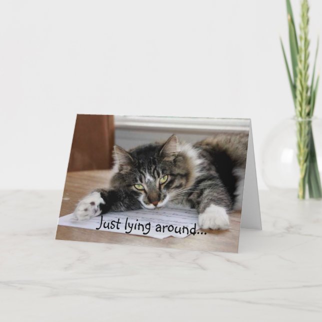 Reasons Why I Miss You Cat Card (Front)