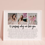 Reasons Why We Love You Quinceanera Birthday Gift Poster<br><div class="desc">Reasons Why We Love You Quinceanera Birthday Gift Poster</div>