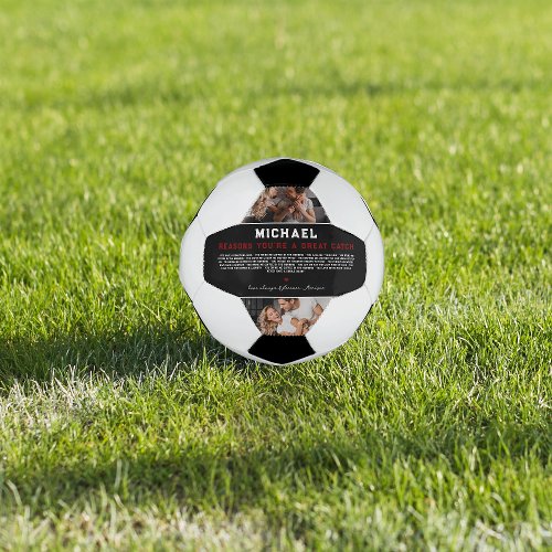 Reasons Youre A Great Catch  2 Photo Soccer Ball
