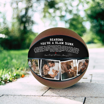 Reasons You're A Slam Dunk | 4 Photo Basketball by IYHTVDesigns at Zazzle