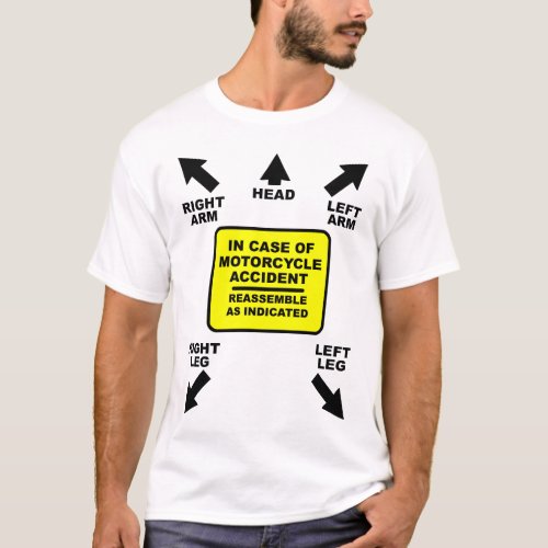 Reassemble Motorcycle Accident Funny Shirt Humor