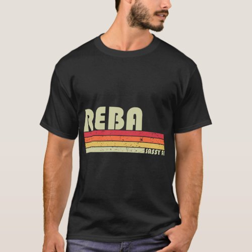 REBA Gift Name Personalized Retro Vintage 80s 90s  T_Shirt