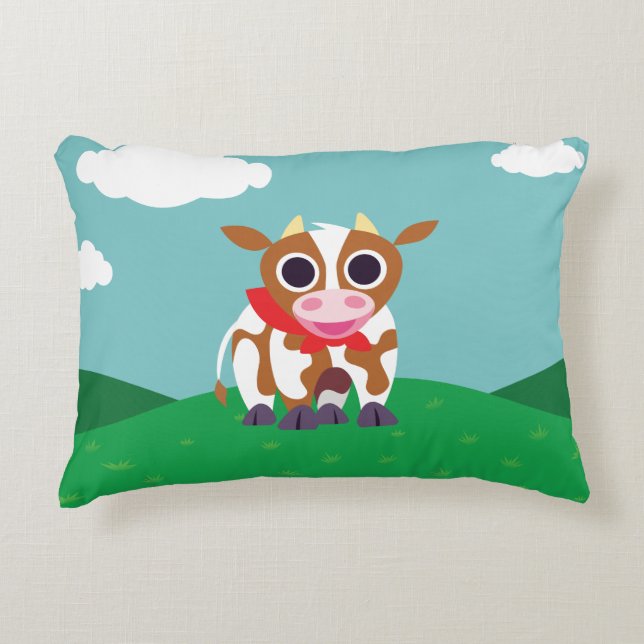 Reba the Cow Decorative Pillow (Front)