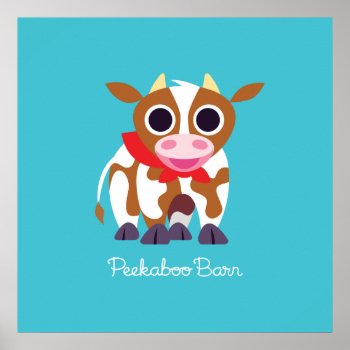 Reba The Cow Poster by peekaboobarn at Zazzle