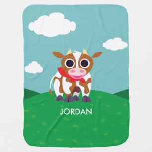 Reba the Cow Stroller Blanket