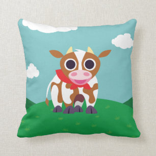 Reba the Cow Throw Pillow