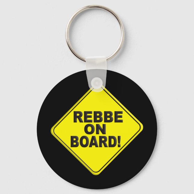 Rebbe on Board Keychain (Front)