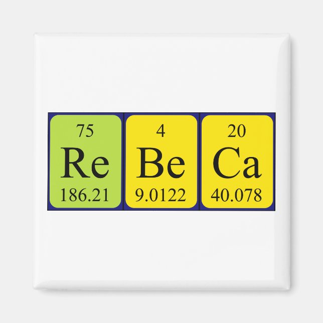 Rebeca periodic table name magnet (Front)