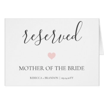 Rebecca Elegant Calligraphy Reserved Wedding Sign by Alba_Marie at Zazzle