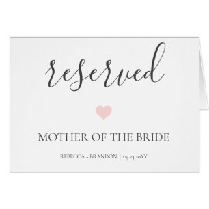 Rebecca Elegant Calligraphy Reserved Wedding Sign Cards
