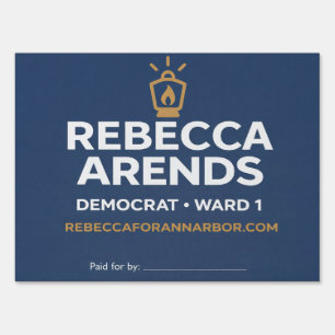 Rebecca for Ann Arbor Sign