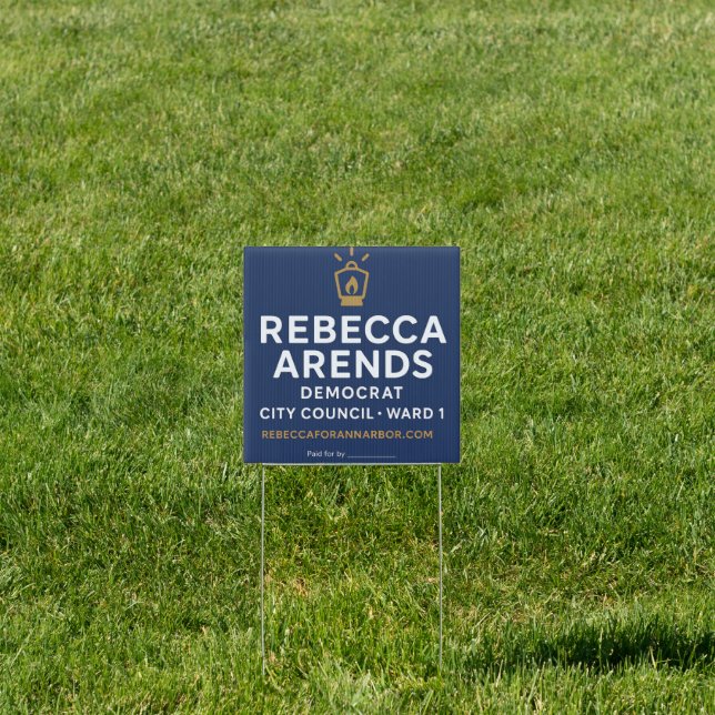 Rebecca for Ann Arbor Sign (Insitu)