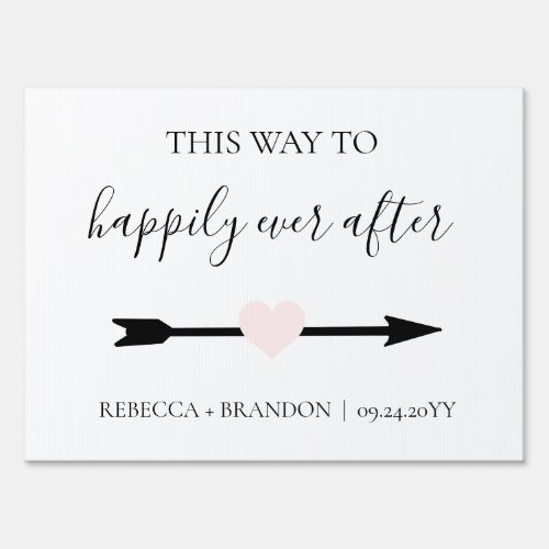 Rebecca Happily Ever After Wedding Lawn Sign