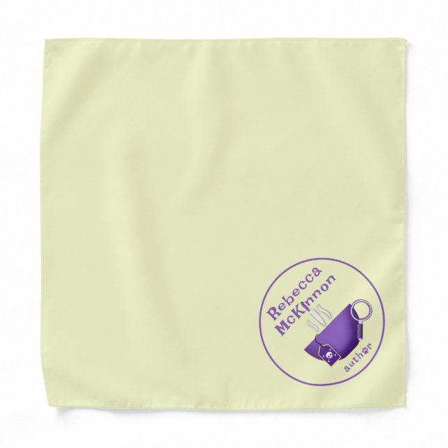 Rebecca McKinnon Mystery Author Logo Handkerchief Bandana (Front)