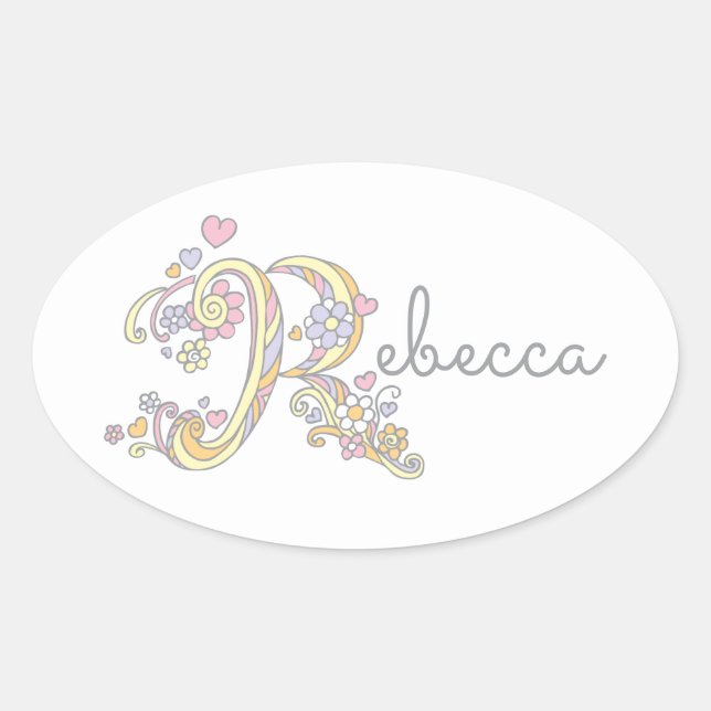 Rebecca or your name beginning with R label (Front)