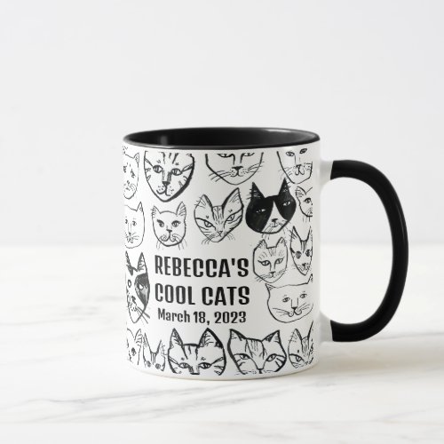 Rebeccas Cool Cats Cute Funny Cat CUSTOM Mug