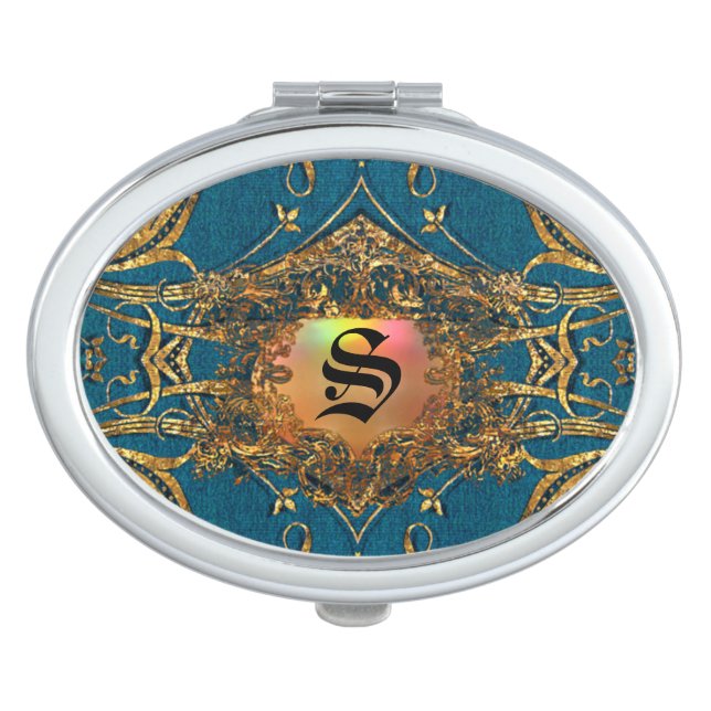 Rebeckae Carlton  Victorian Monogram Makeup Mirror (Front)