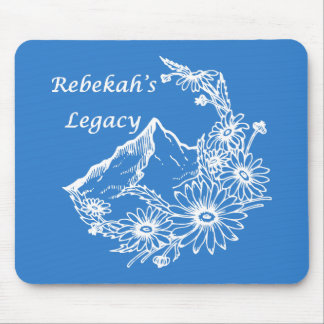 Rebekah's Legacy Logo Mousepad Blue w/ white logo