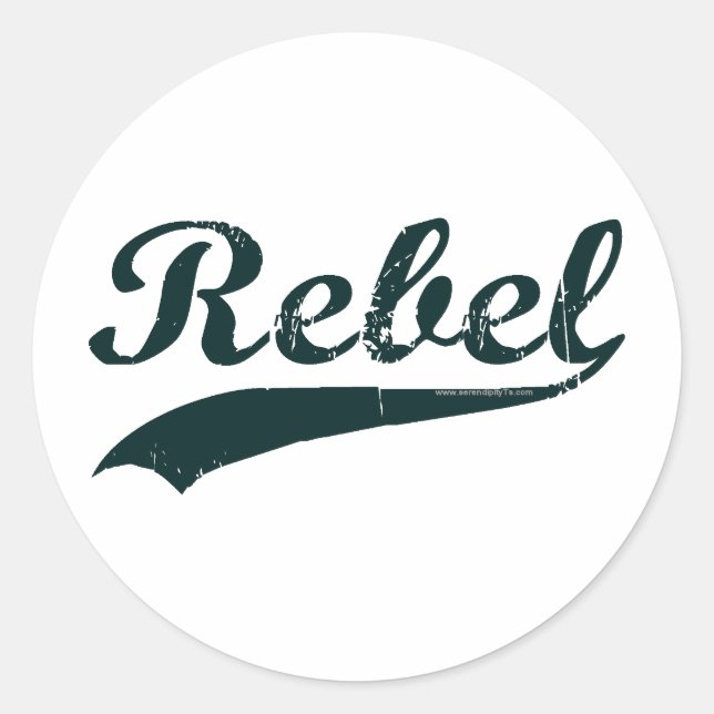 Rebel 1 classic round sticker (Front)