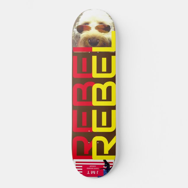 REBEL  8 1/4" Skateboard Deck (Front)