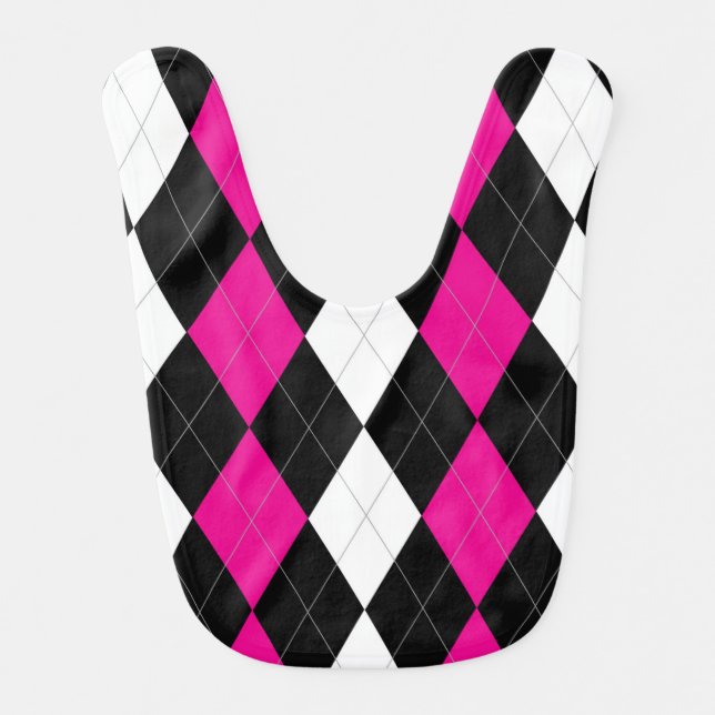 Rebel Argyle Baby Bib (Front)
