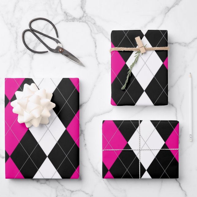 Rebel Argyle Wrapping Paper Sheets (Front)