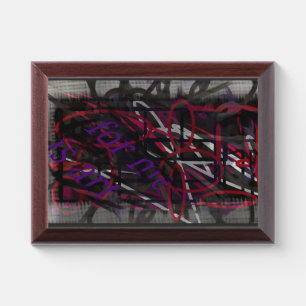 Rebel Artist - Text & Graffiti Abstract Design Award Plaque