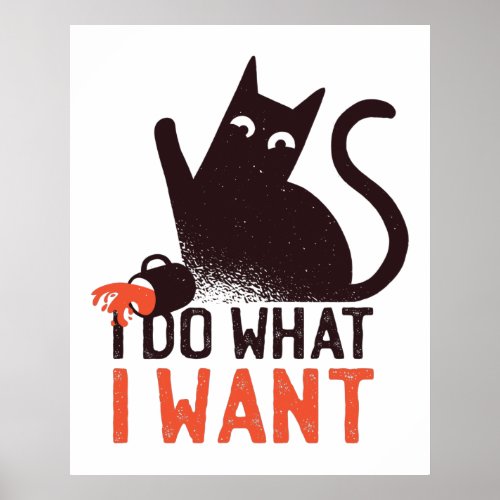 Rebel Cat Quote Poster