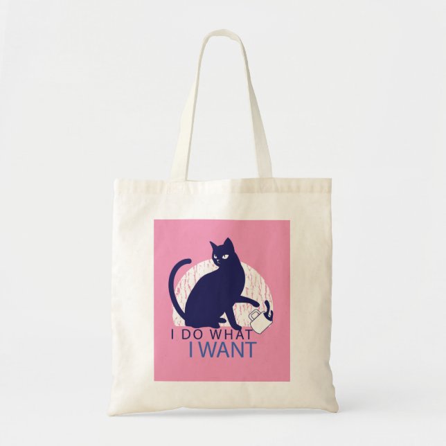 Rebel Cat Tote Bag (Front)