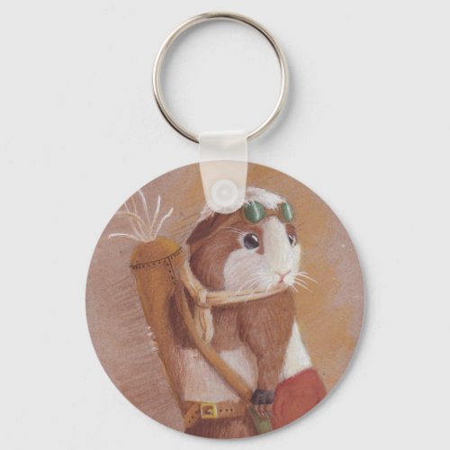 Rebel Guinea Pig Keychain