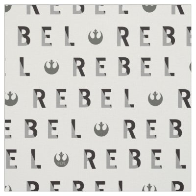 Rebel Insignia &amp; Name Repeating Pattern Fabric